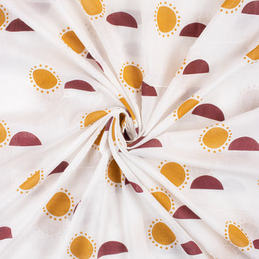 Block Polka Dots Printed Soft Cotton Fabric Cloth