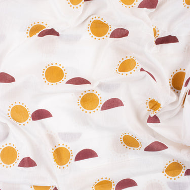 Block Polka Dots Printed Soft Cotton Fabric Cloth