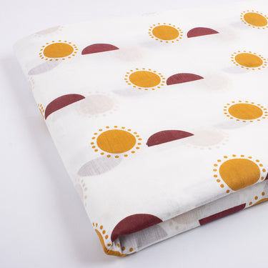 Block Polka Dots Printed Soft Cotton Fabric Cloth