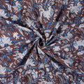 Sky Blue Floral Cotton Fabric