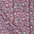 Maroon Floral Self Print Fabric