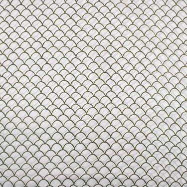 Green Geometrical Pure Cotton Fabric