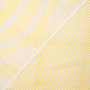 Yellow Striped Print Soft Cotton Fabric