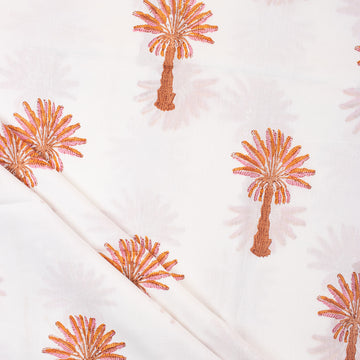 Palm Tree Print Pure Cotton Fabric