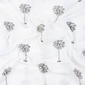 Hand Block Print Grey Date Palm Tree Fabric Online