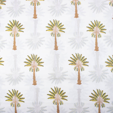 New Palm Tree Block Print Silk Fabric Online