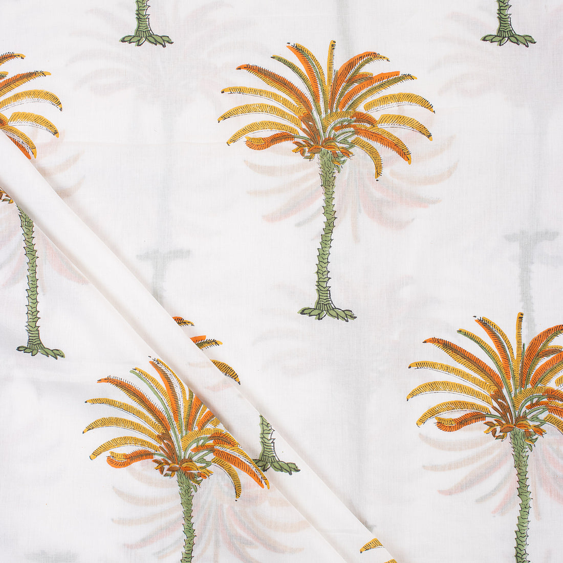 Palm Tree Print Jaipur Cotton Material