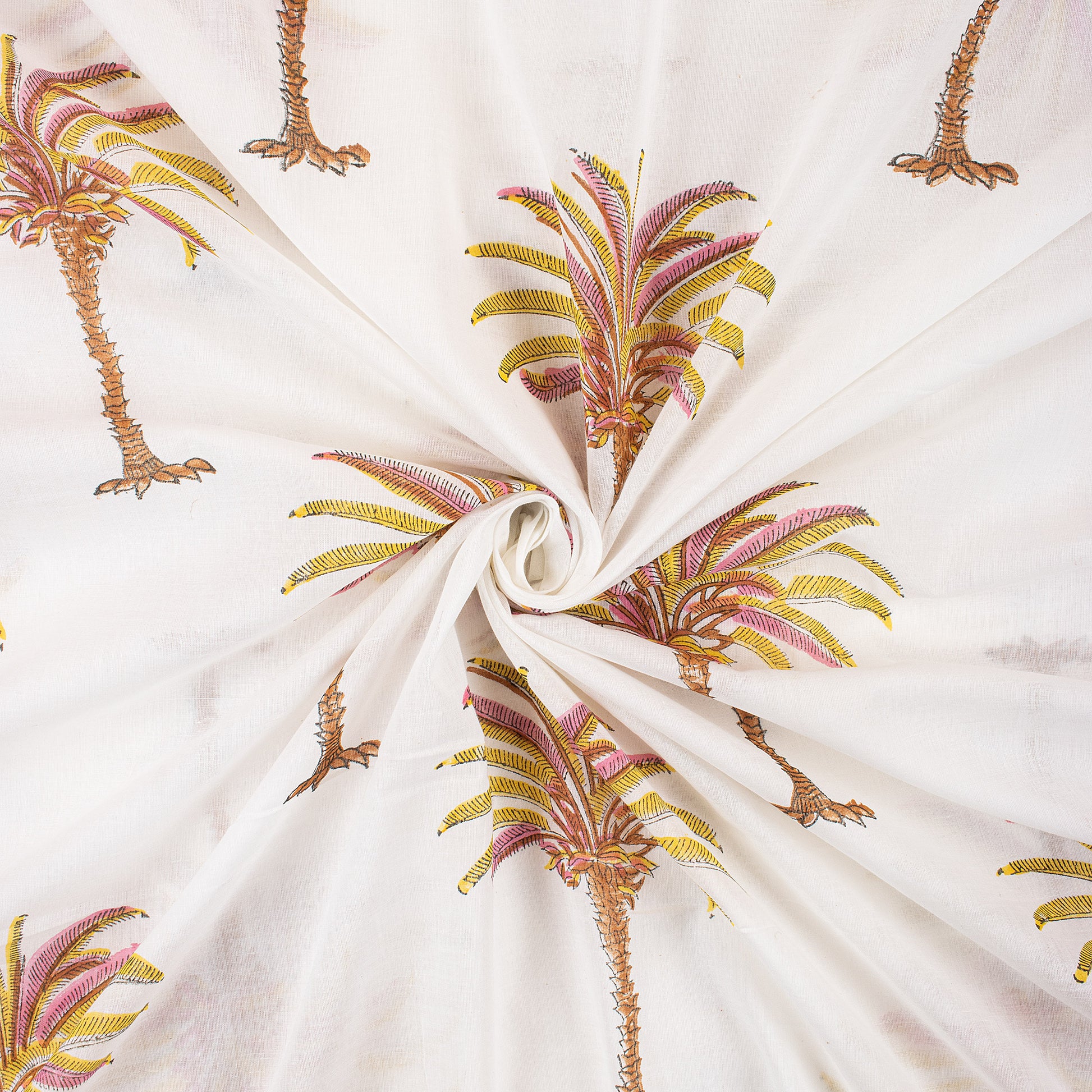 Palm Tree Jaipur Block Print Fabric