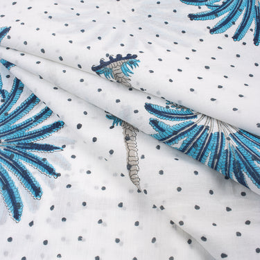 Palm Tree Print Hand-Blocked Fabric