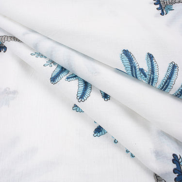 Palm Tree Block Print Fabric