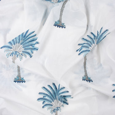 Palm Tree Block Print Fabric