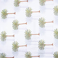 Palm Tree Indian Block Print Pure Cotton Fabric For Dress Material