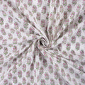 Soft Floral Cotton Block Print Fabric