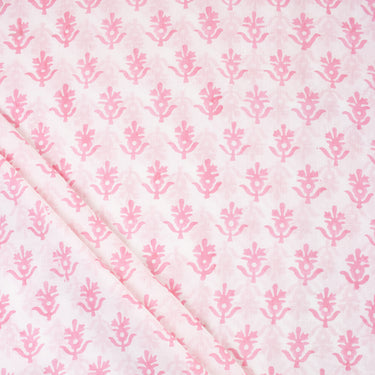 Floral Cotton Block Print Fabric