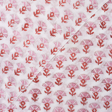 Hand Block Floral Printed Fabric