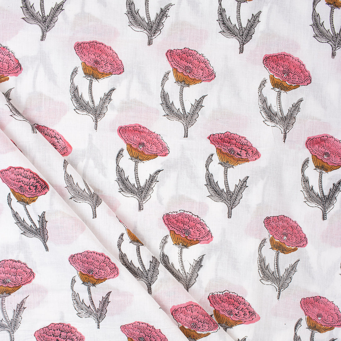 Natural Dye Boota Floral Best Cotton Fabric