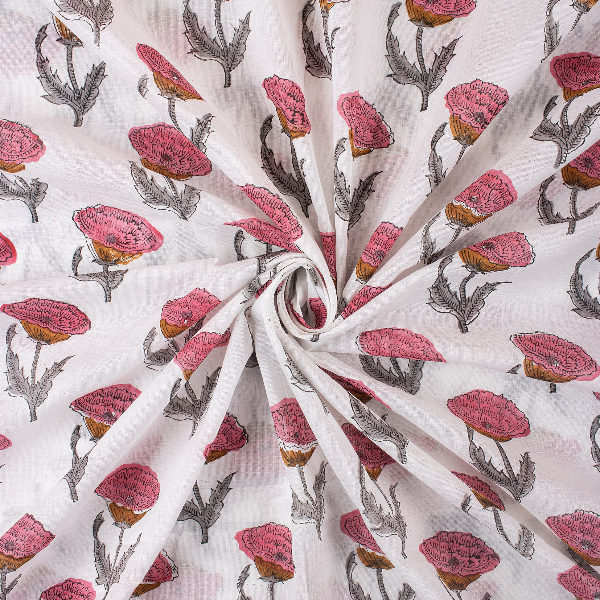 Natural Dye Boota Floral Best Cotton Fabric