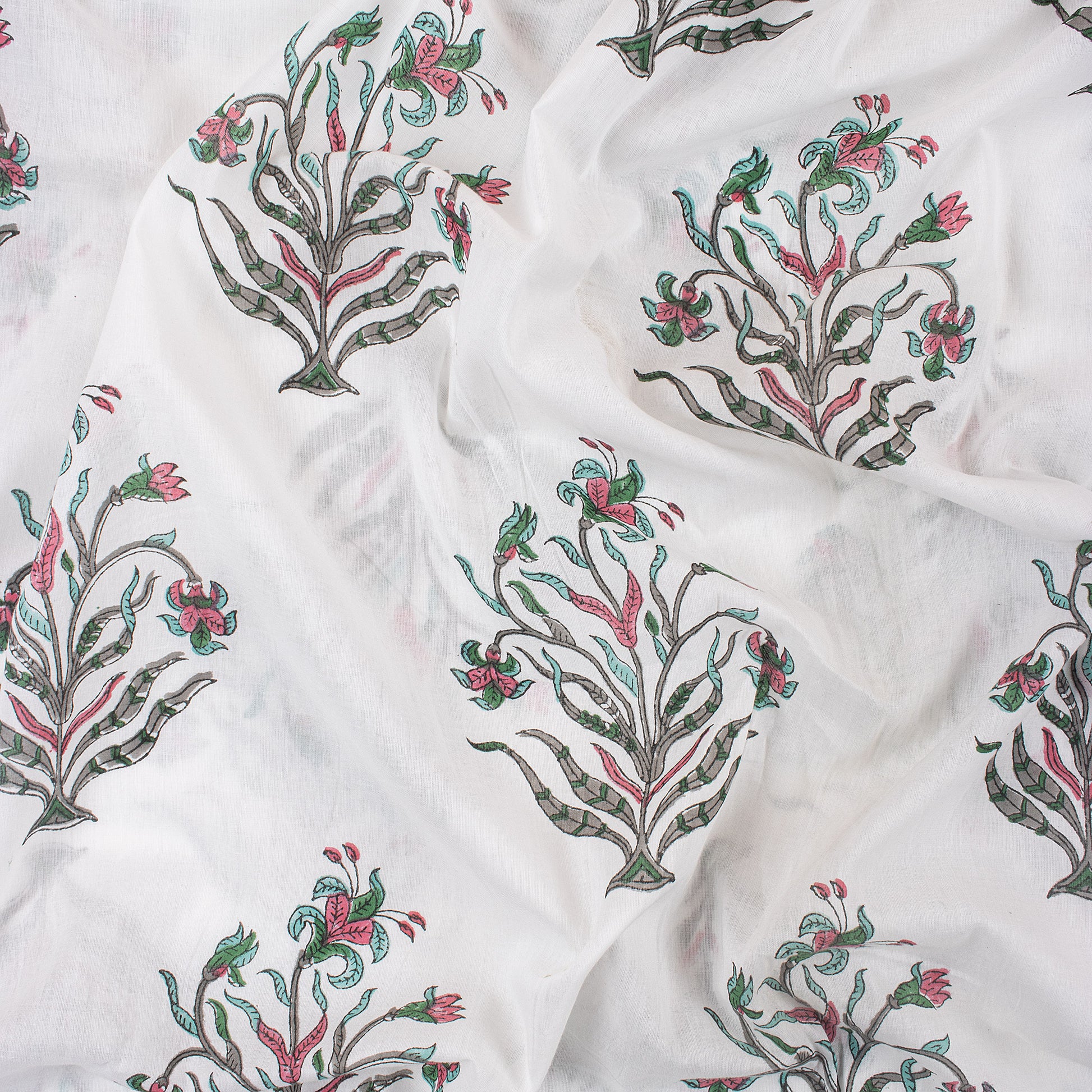 Latest Hand Floral Printed Cotton Fabric