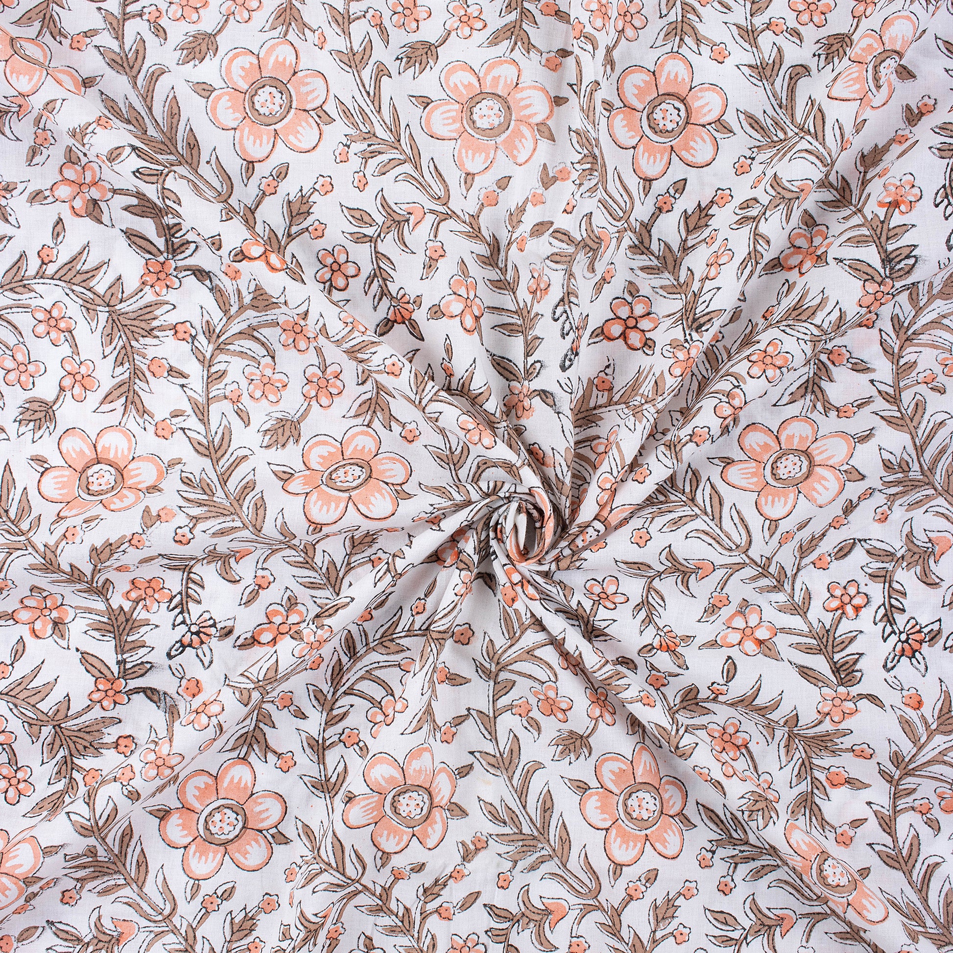 Floral Block Print Fabric