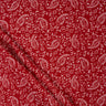 Red Floral Natural Dye Jaipur Block Print Fabric