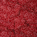 Red Floral Natural Dye Jaipur Block Print Fabric