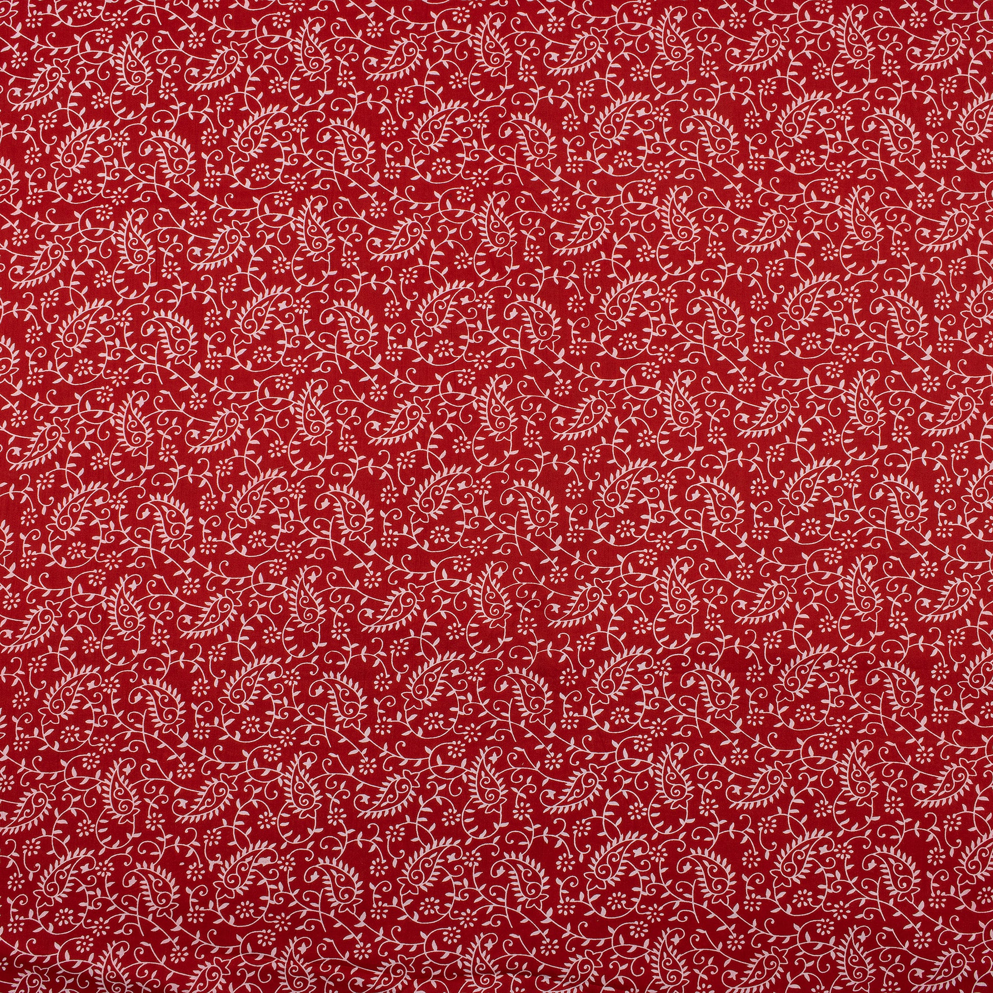 Red Floral Natural Dye Jaipur Block Print Fabric