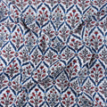 Blue Floral Block Print Fabric Online