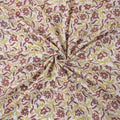 Natural Dye Floral Cotton Block Print Fabric