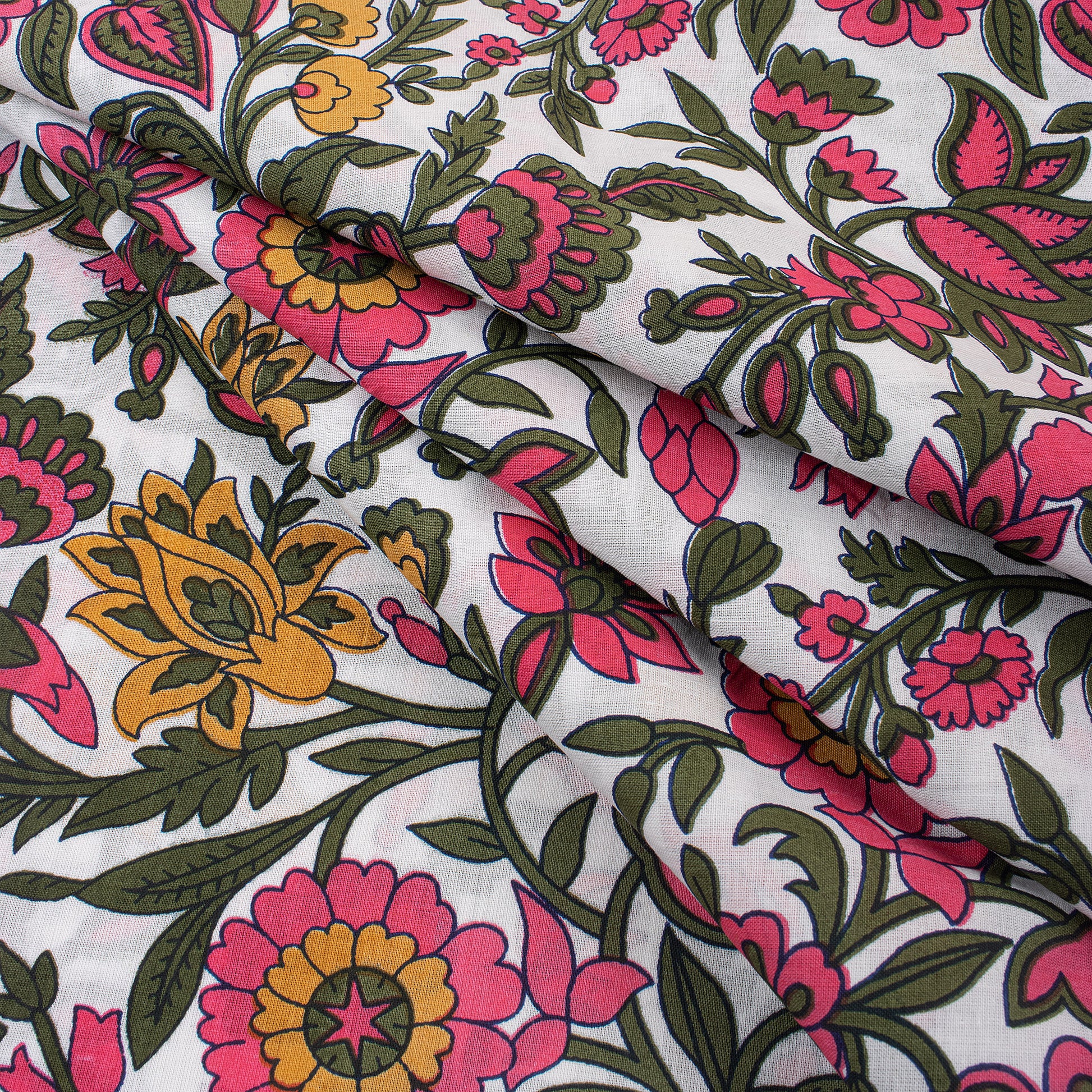 Soft Cotton Jaipur Block Print Fabric