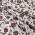 Floral Hand Block Printed Cotton Fabric