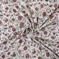 Floral Hand Block Printed Cotton Fabric