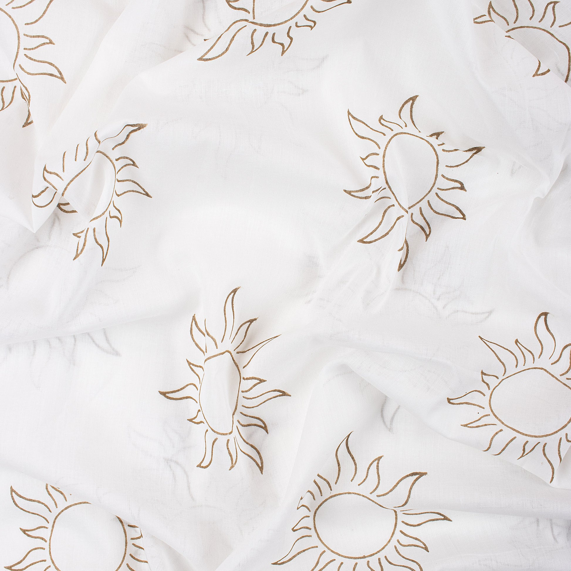 Sun Cotton Block Print Fabric