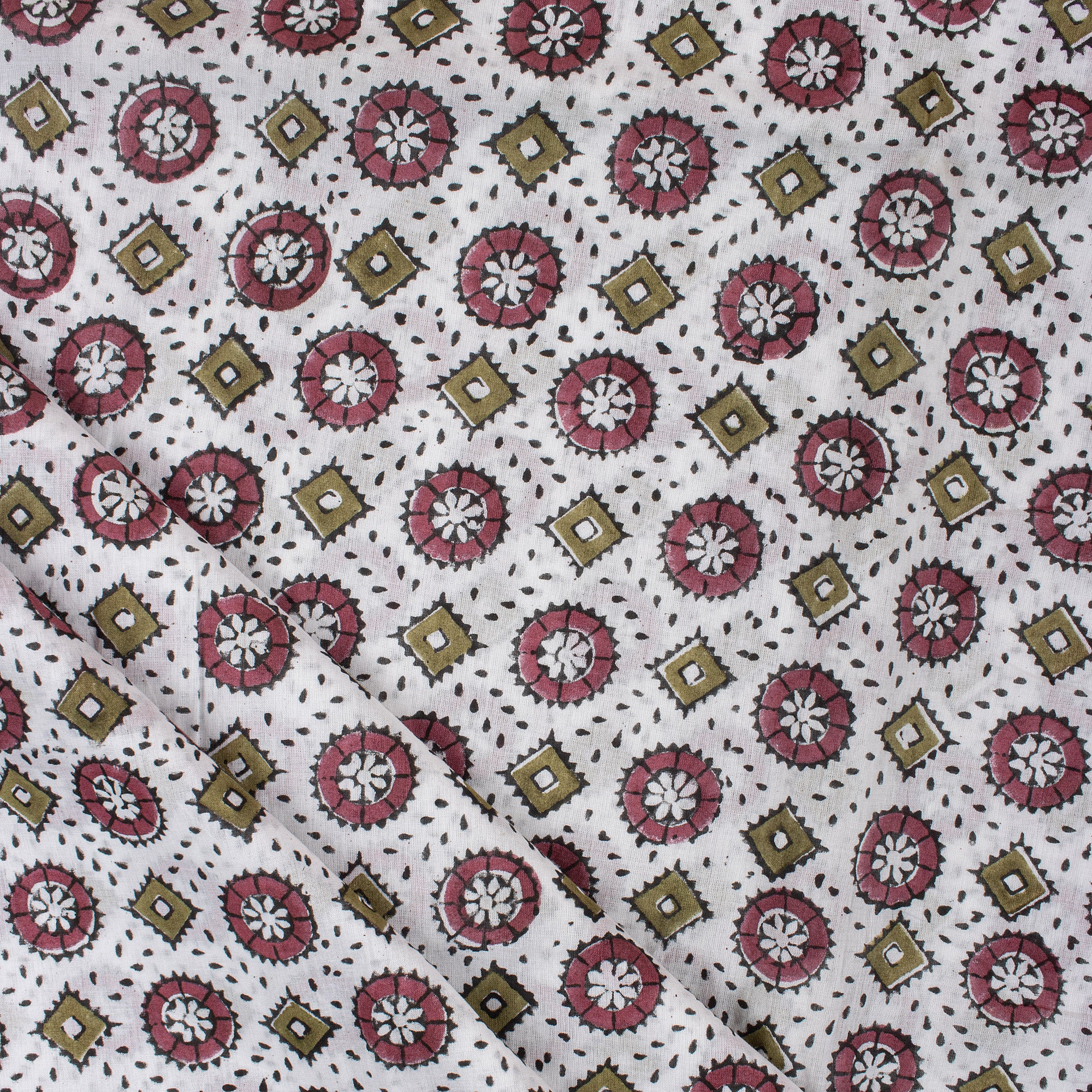 Geometrical Hand Block Print Fabric