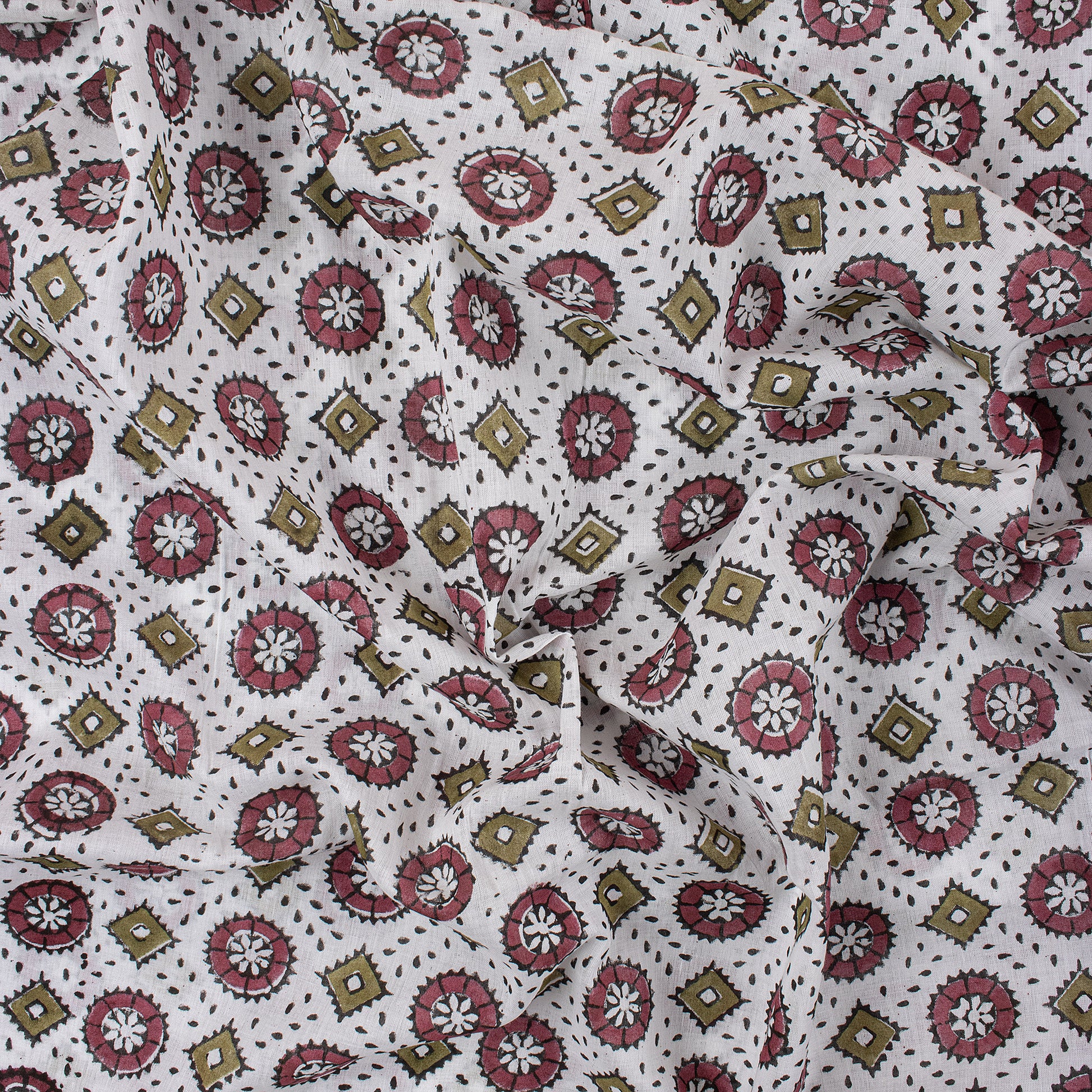 Geometrical Hand Block Print Fabric