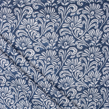 Modern Hand Block Printed Cotton Fabric