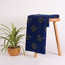 Softest Blue Floral Hand Block Print Fabric