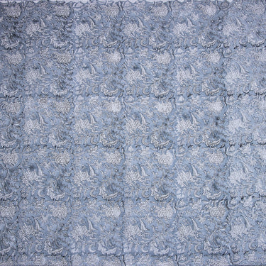 Premium Soft White Floral Block Printed Textiles Fabric