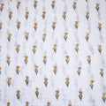 Soft Yellow Floral Jaipuri Block Print Cotton Fabric Online