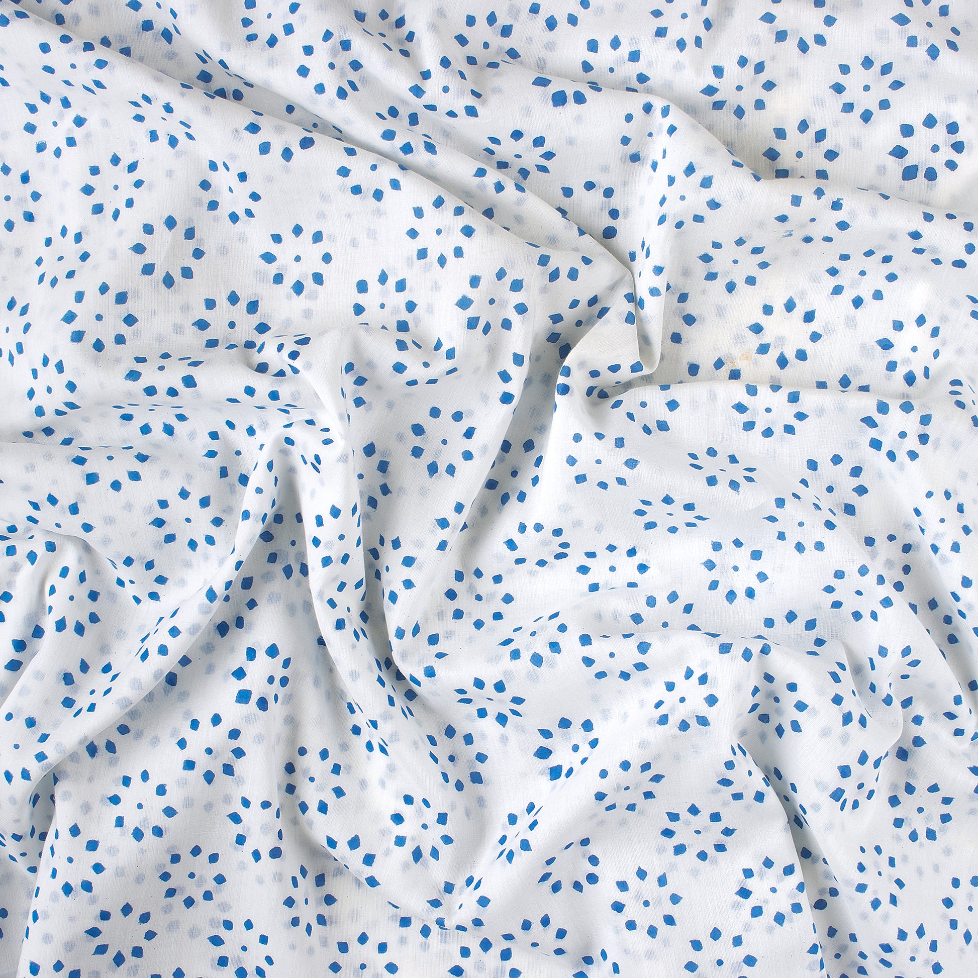 Polka Dots Cotton Block Print Fabric