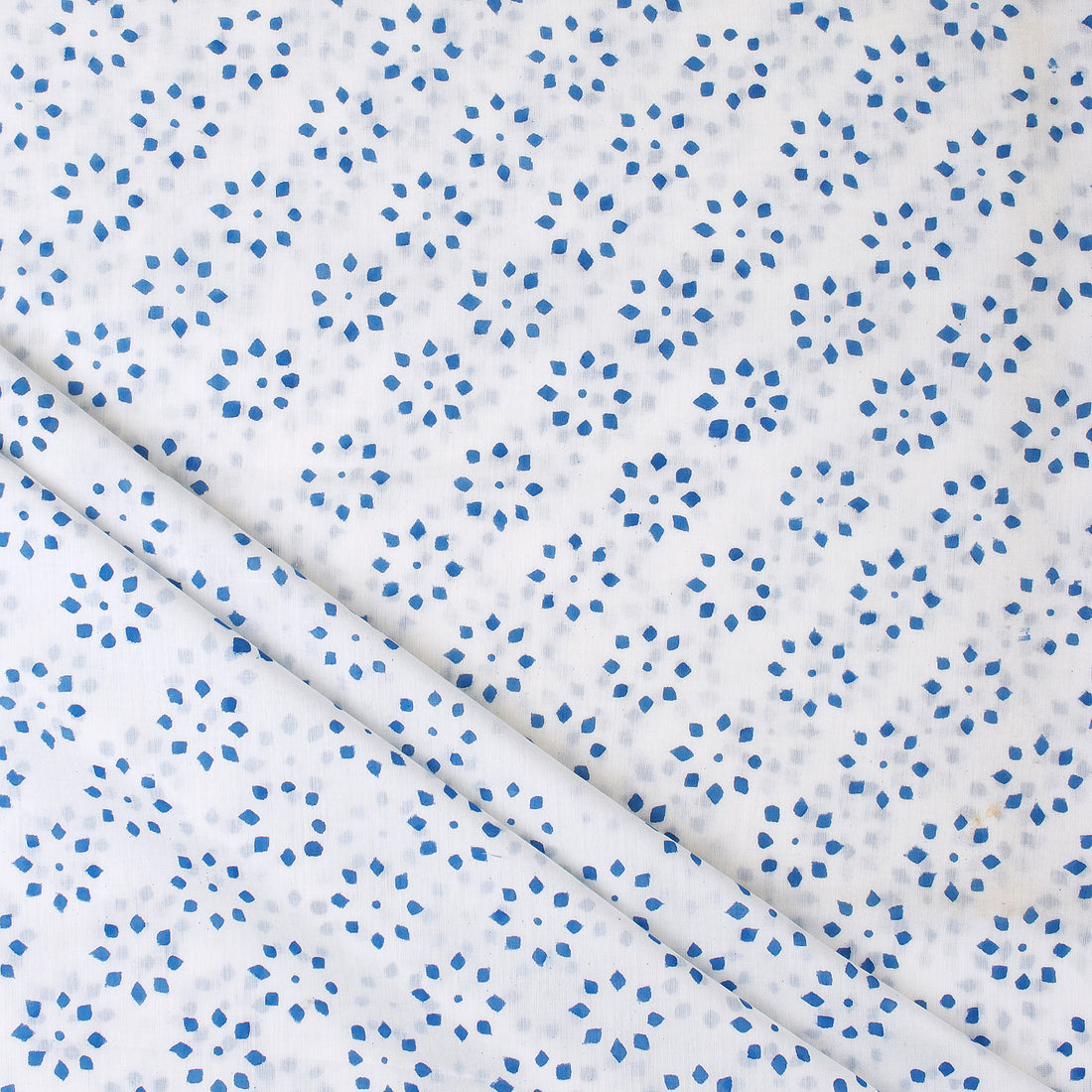 Polka Dots Cotton Block Print Fabric