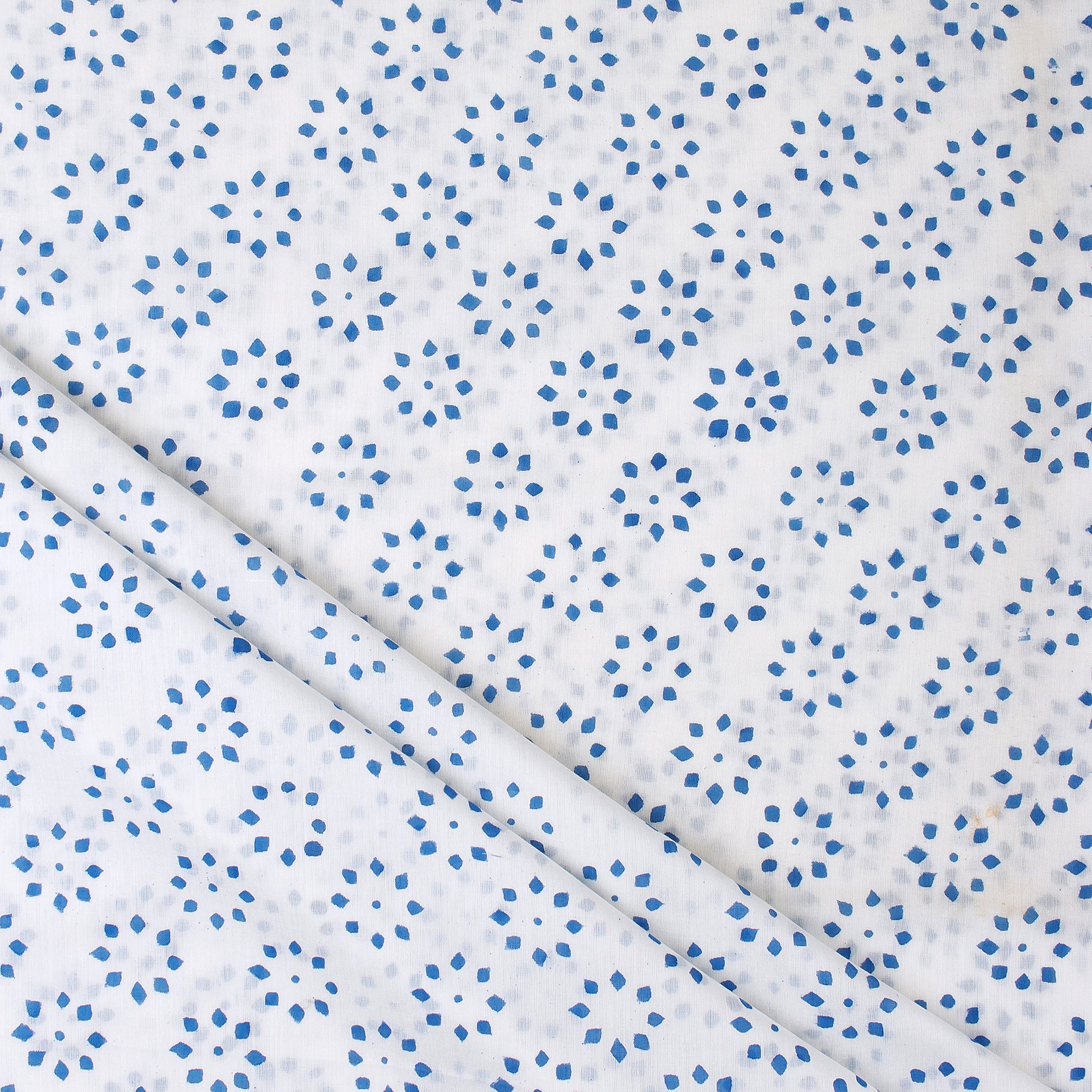 Polka Dots Cotton Block Print Fabric