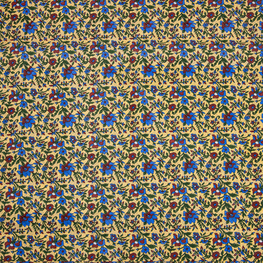 Floral Block Printed Multicolor Cotton Jaipur Fabric Online
