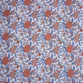 Red Handmade Floral Block Printing Jaipur Fabric Online