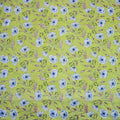 Premium Green Floral Block and Prints Cotton Fabric Online