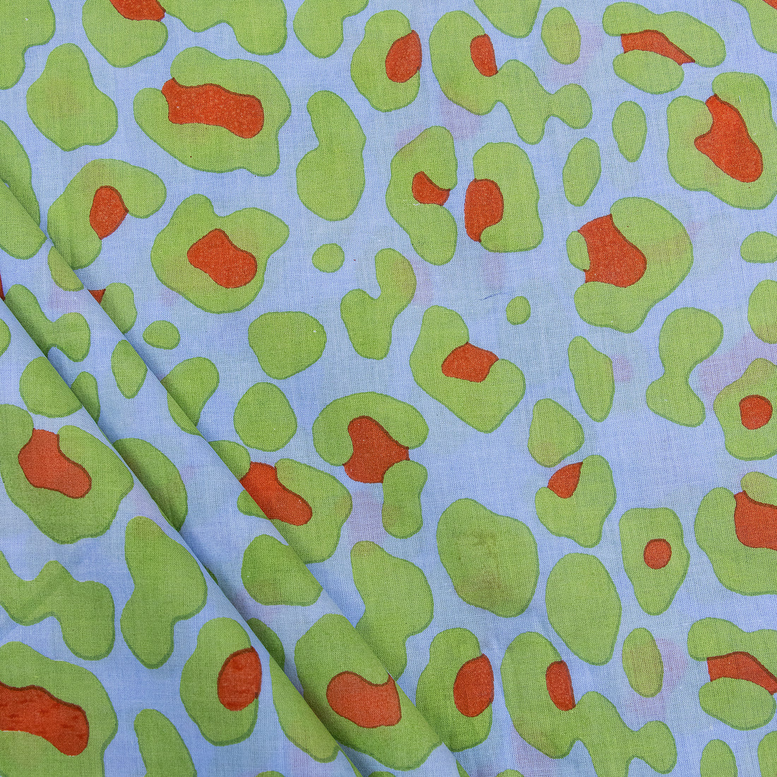 New Green Floral Jaipur Block Print Fabric Online