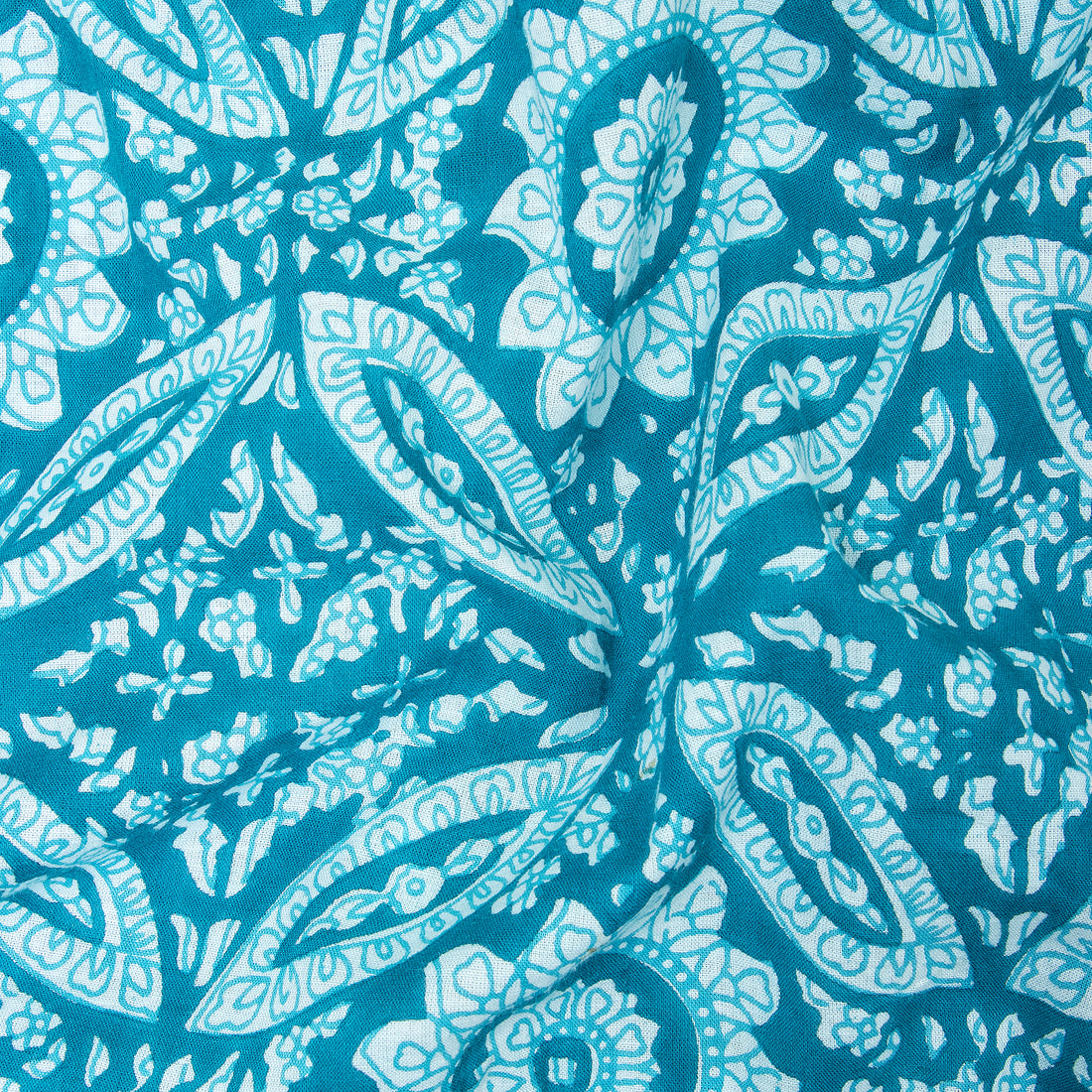 Floral Hand Block Printing Pure Cotton Fabric Online