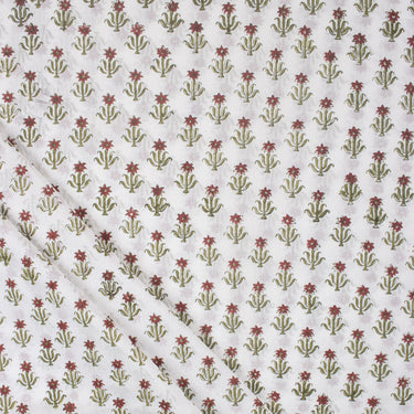 Block Floral Jaipur Block Print Fabric