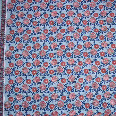 Soft Floral Block Print Fabric