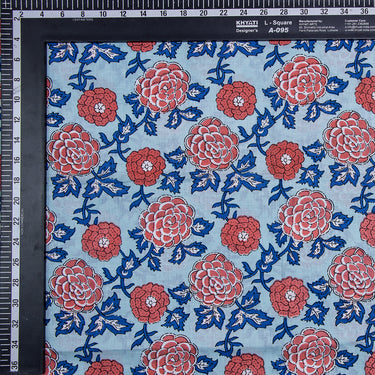 Soft Floral Block Print Fabric