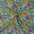 New Hand Block Floral Printed Cotton Modal Fabric Online